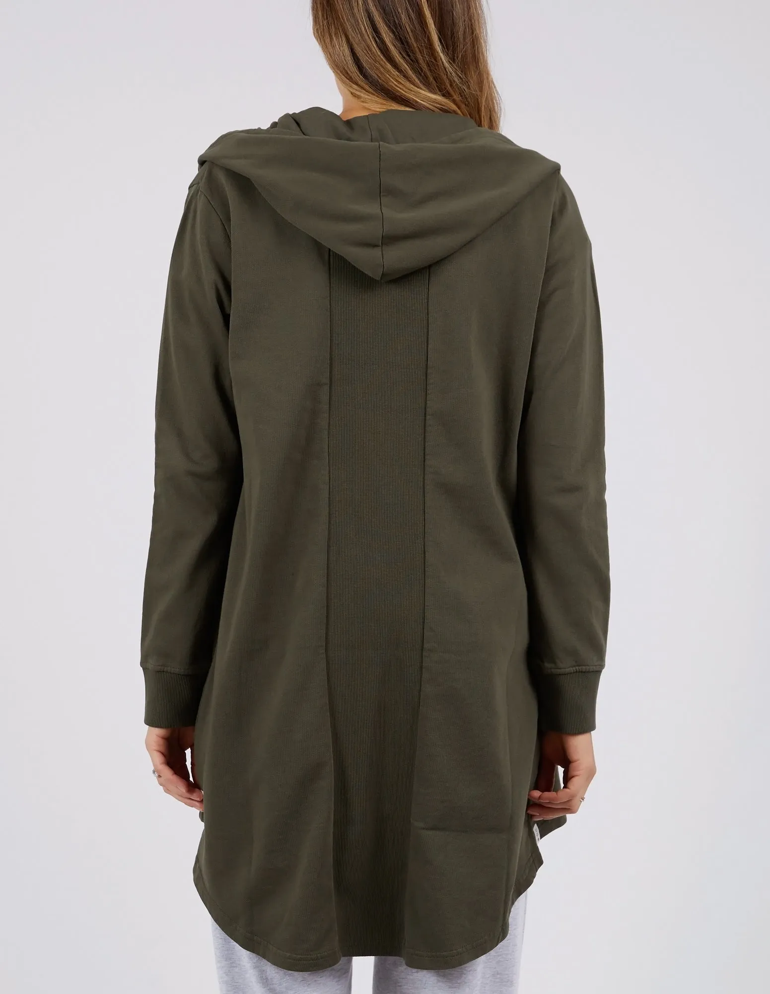 Composure Hooded Cardi Khaki