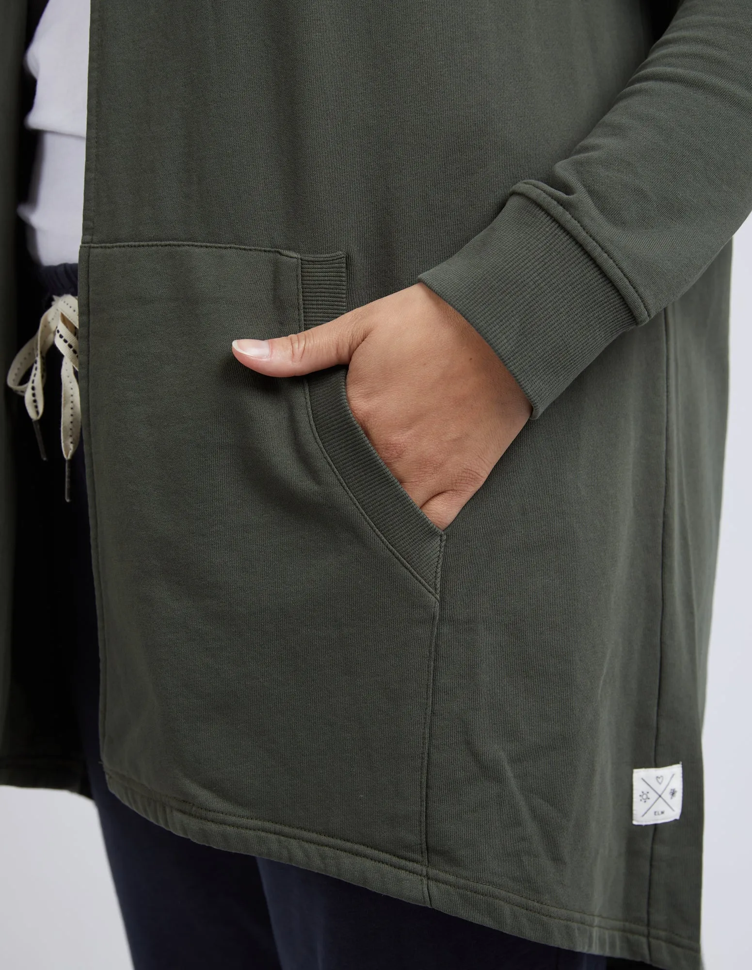 Composure Hooded Cardi Khaki