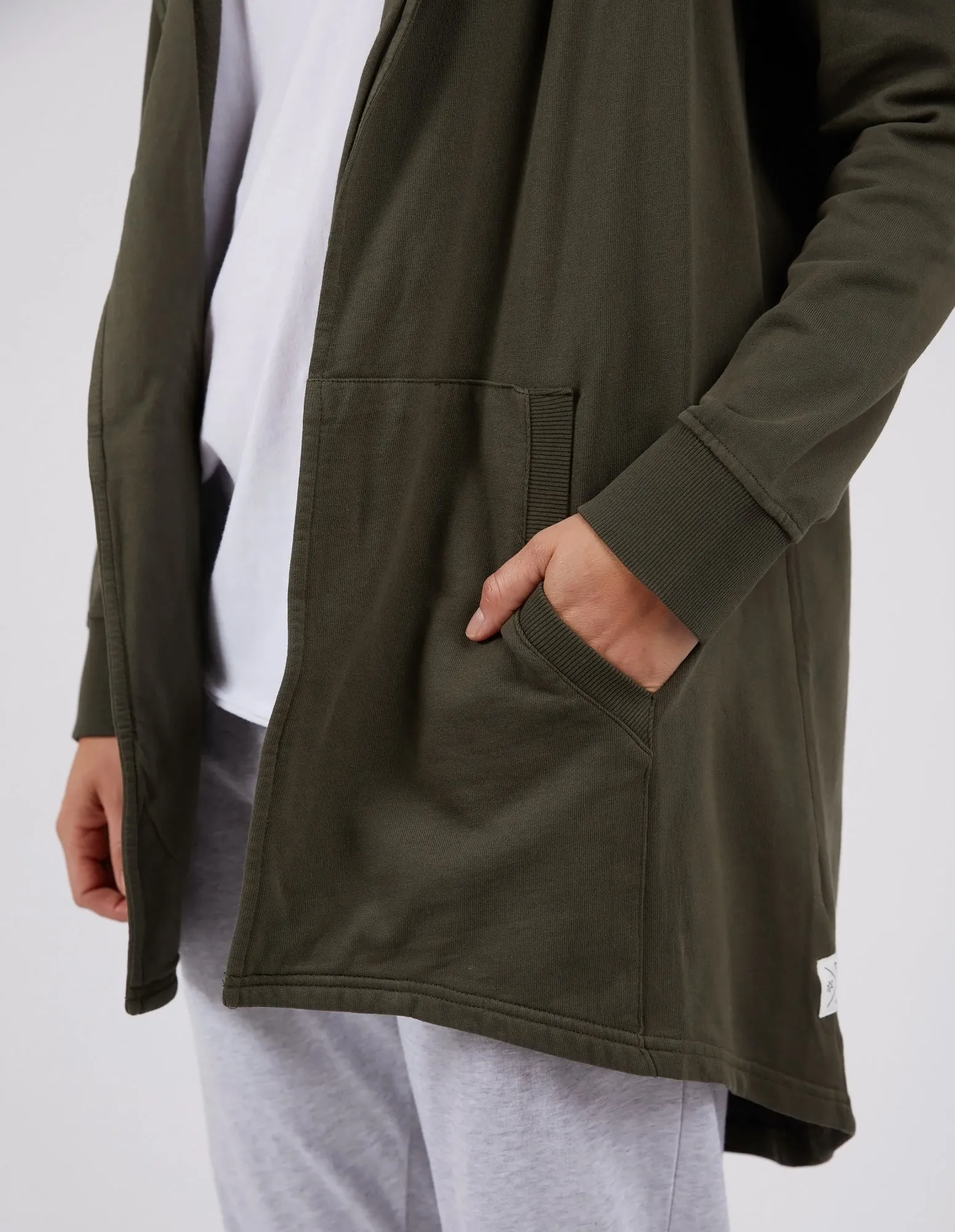 Composure Hooded Cardi Khaki