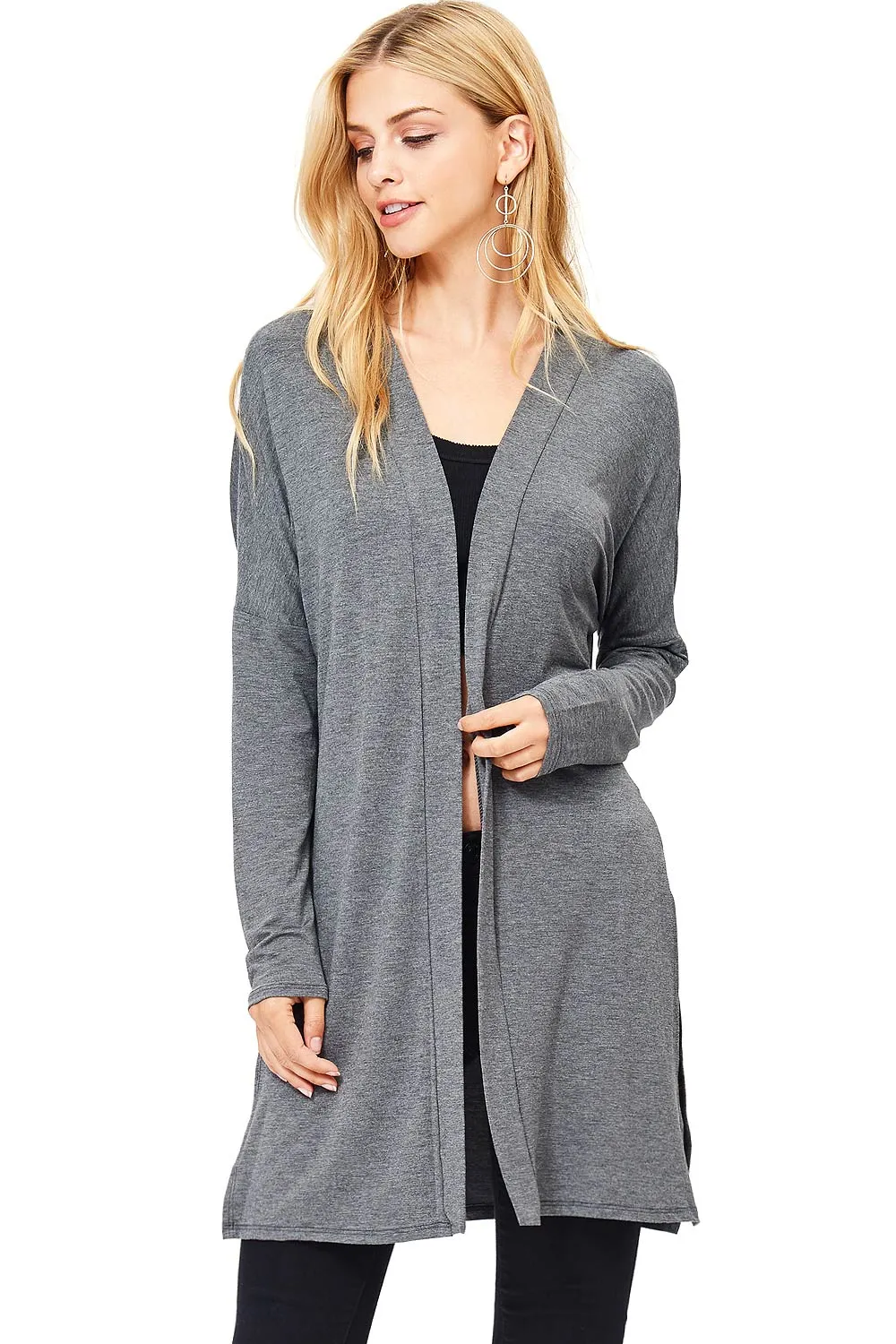 Contemporary Open-Front Cardigan