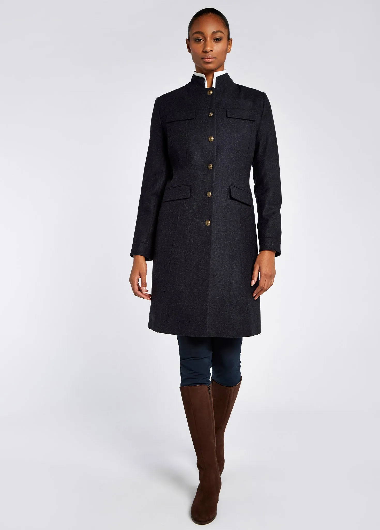 Coolepark Tweed Coat - Navy