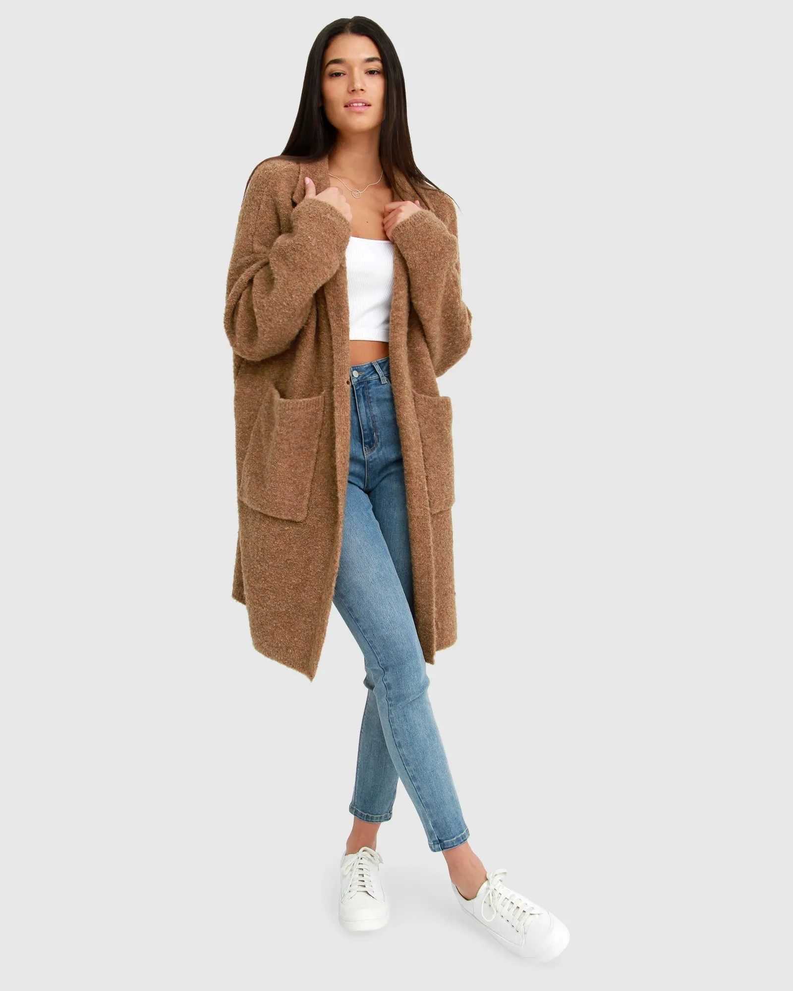 Days Go By Sustainable Blazer Cardigan - Camel