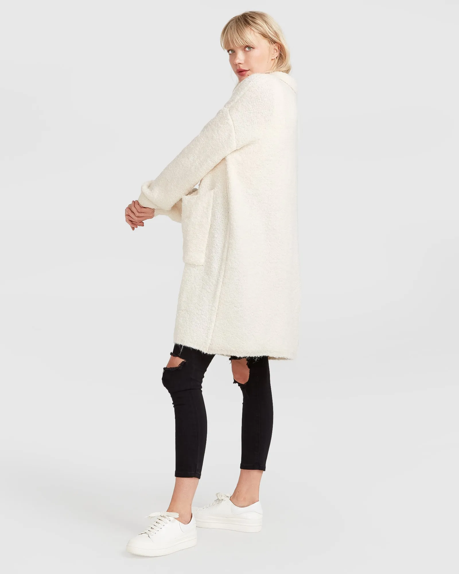 Days Go By Sustainable Blazer Cardigan - Cream