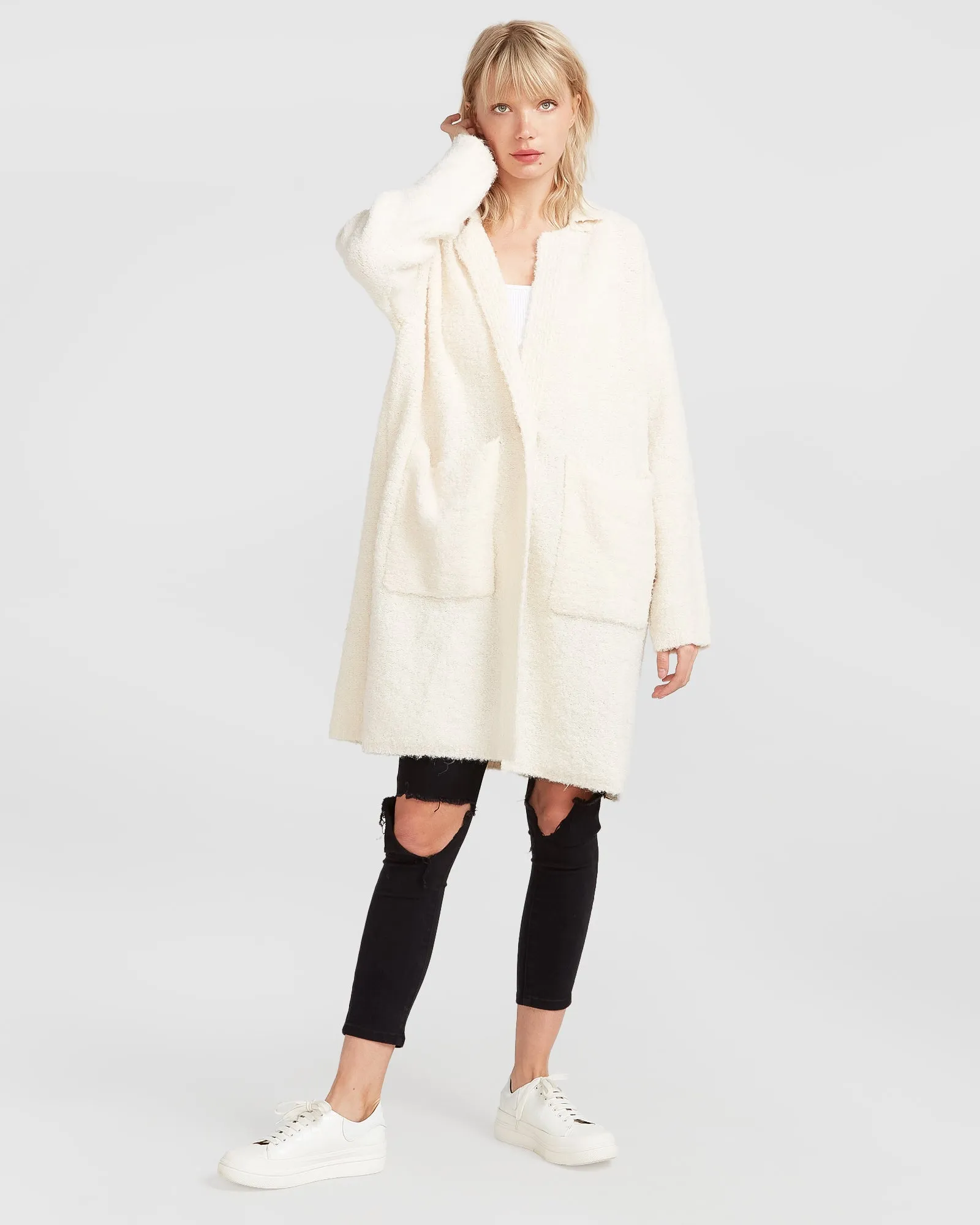 Days Go By Sustainable Blazer Cardigan - Cream