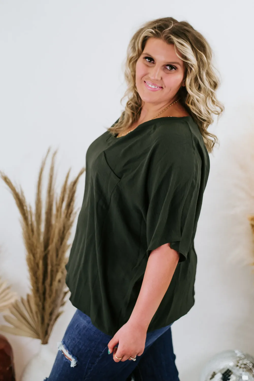 Daytime Lightweight Top, Olive