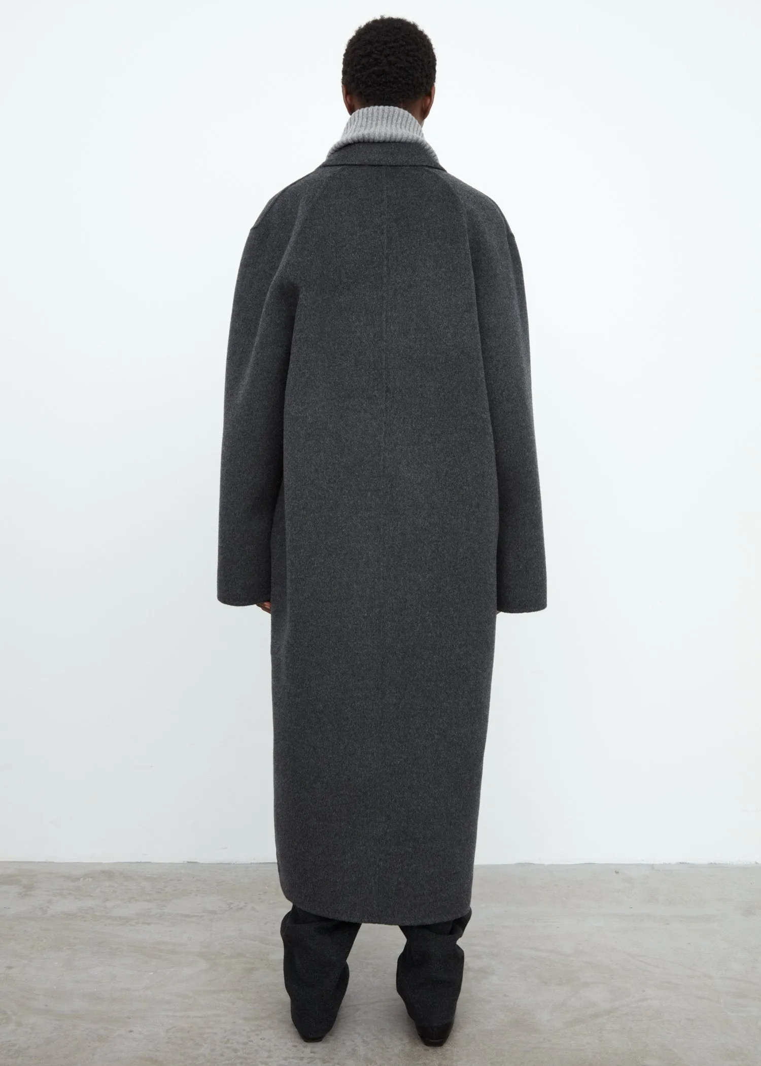 Doublé wool overcoat grey mélange