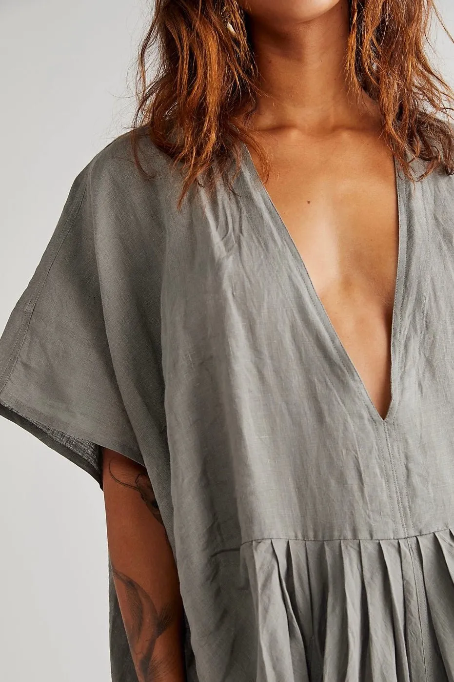 DRIFTER LINEN DRESS X FREE PEOPLE