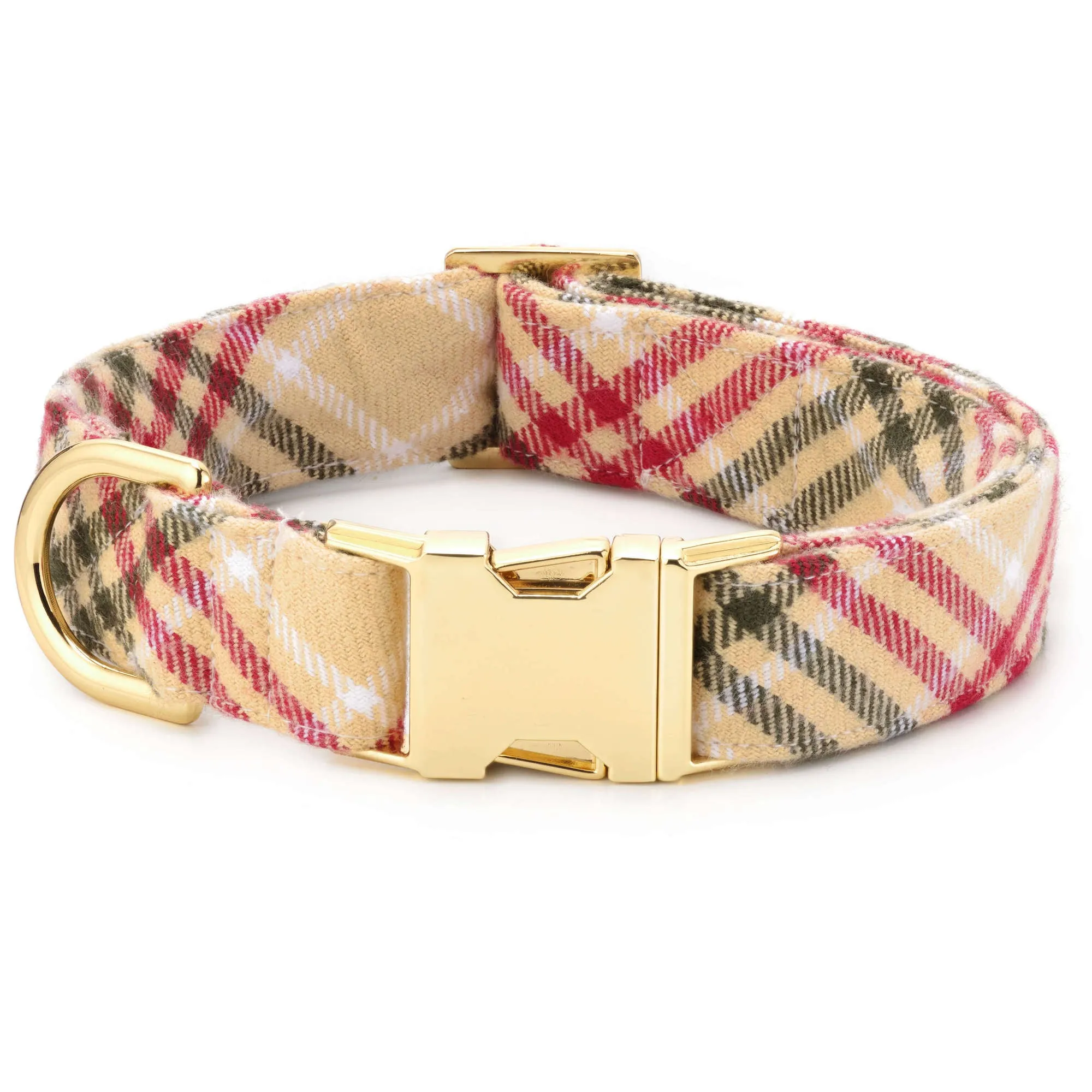 Eggnog Plaid Flannel Bow Tie Collar