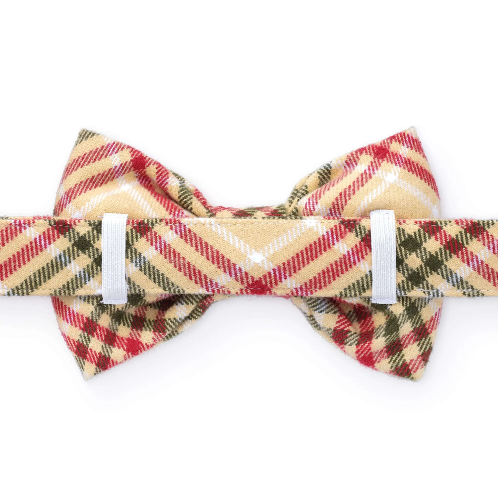 Eggnog Plaid Flannel Bow Tie Collar