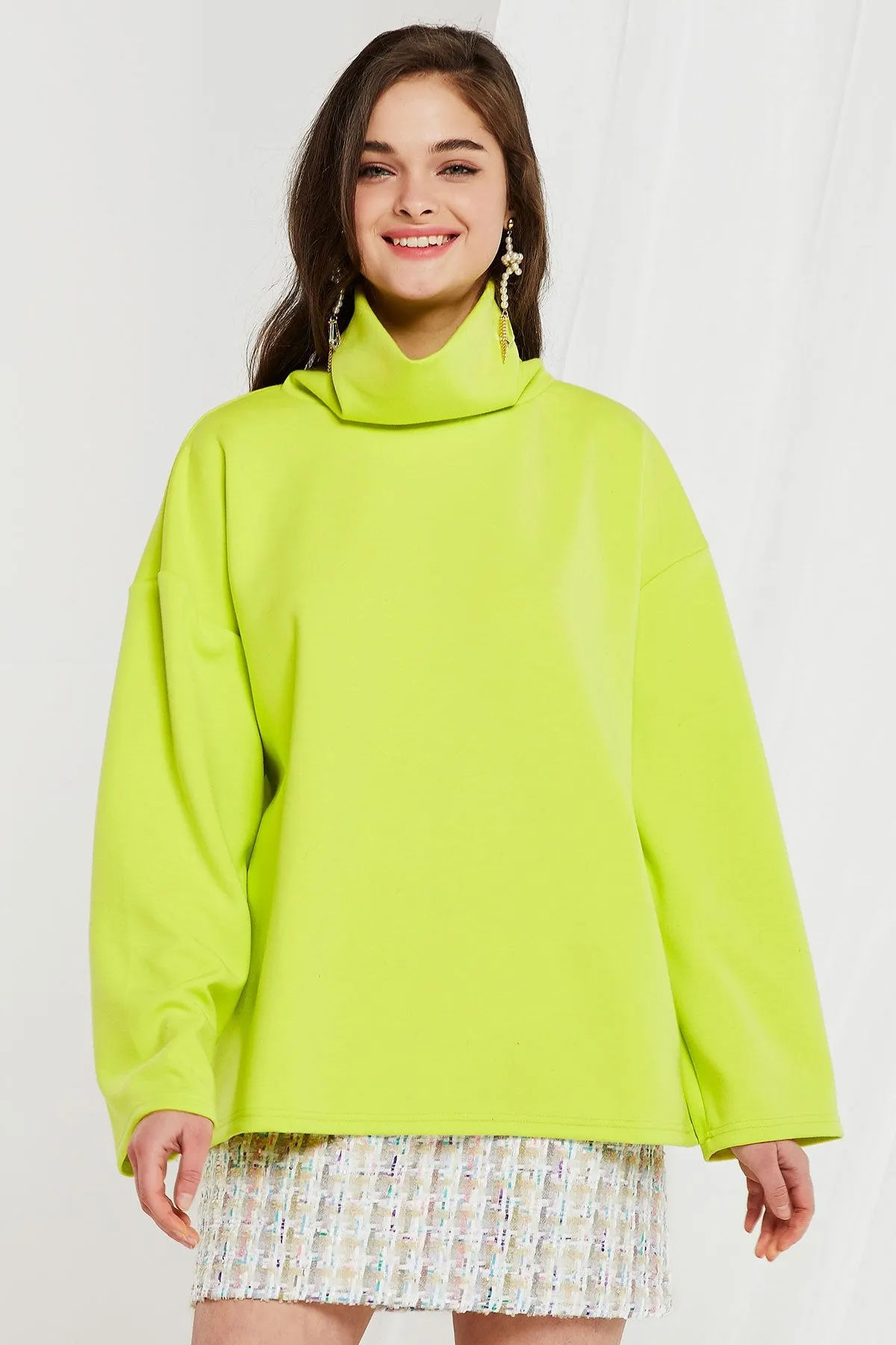 Elisha Boyfit Turtleneck Top