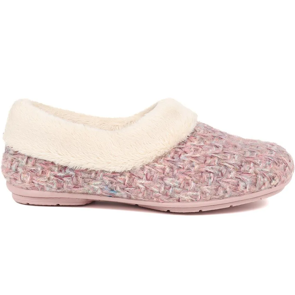 Faux Fur Lined Slippers - CARIANA / 324 749