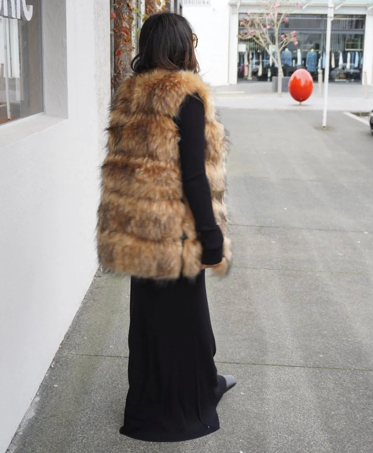 Five Panel Faux Fur Gilet