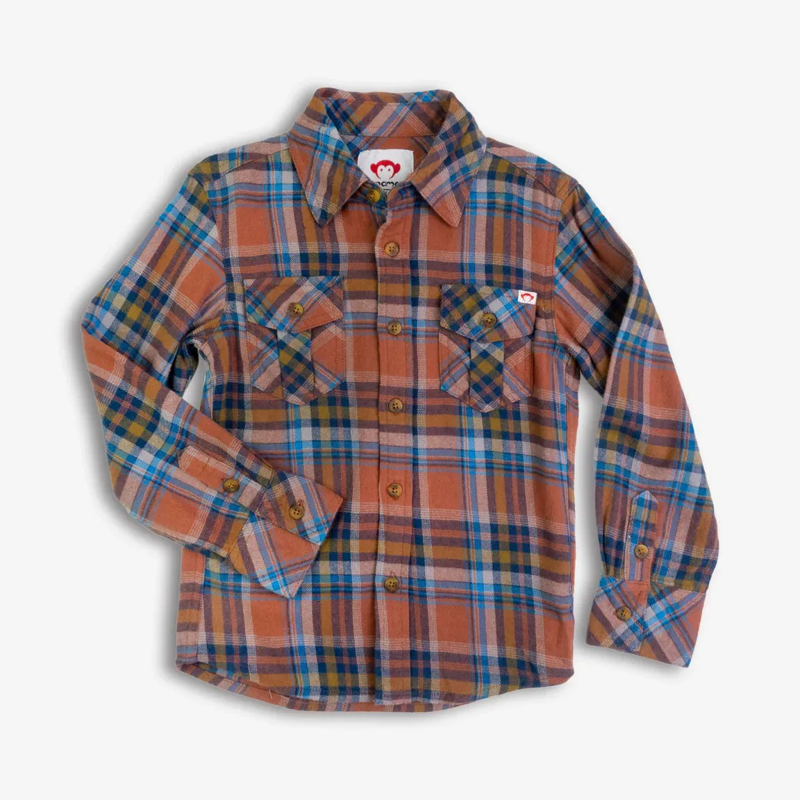 Flannel Shirt - Clay/Jewel Plaid