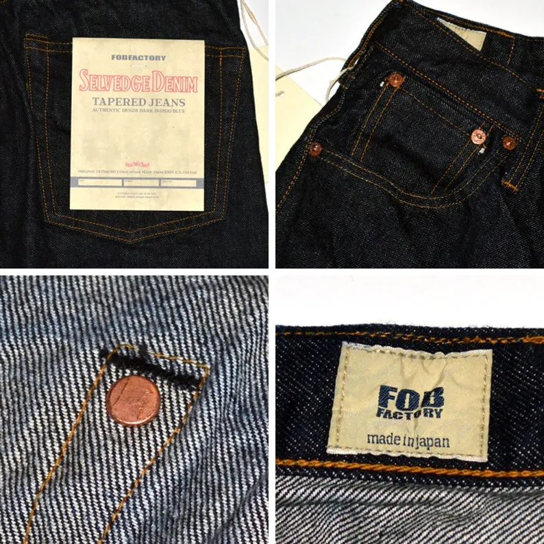 FOB FACTORY "F153" Selvedge Denim Tapered 5P