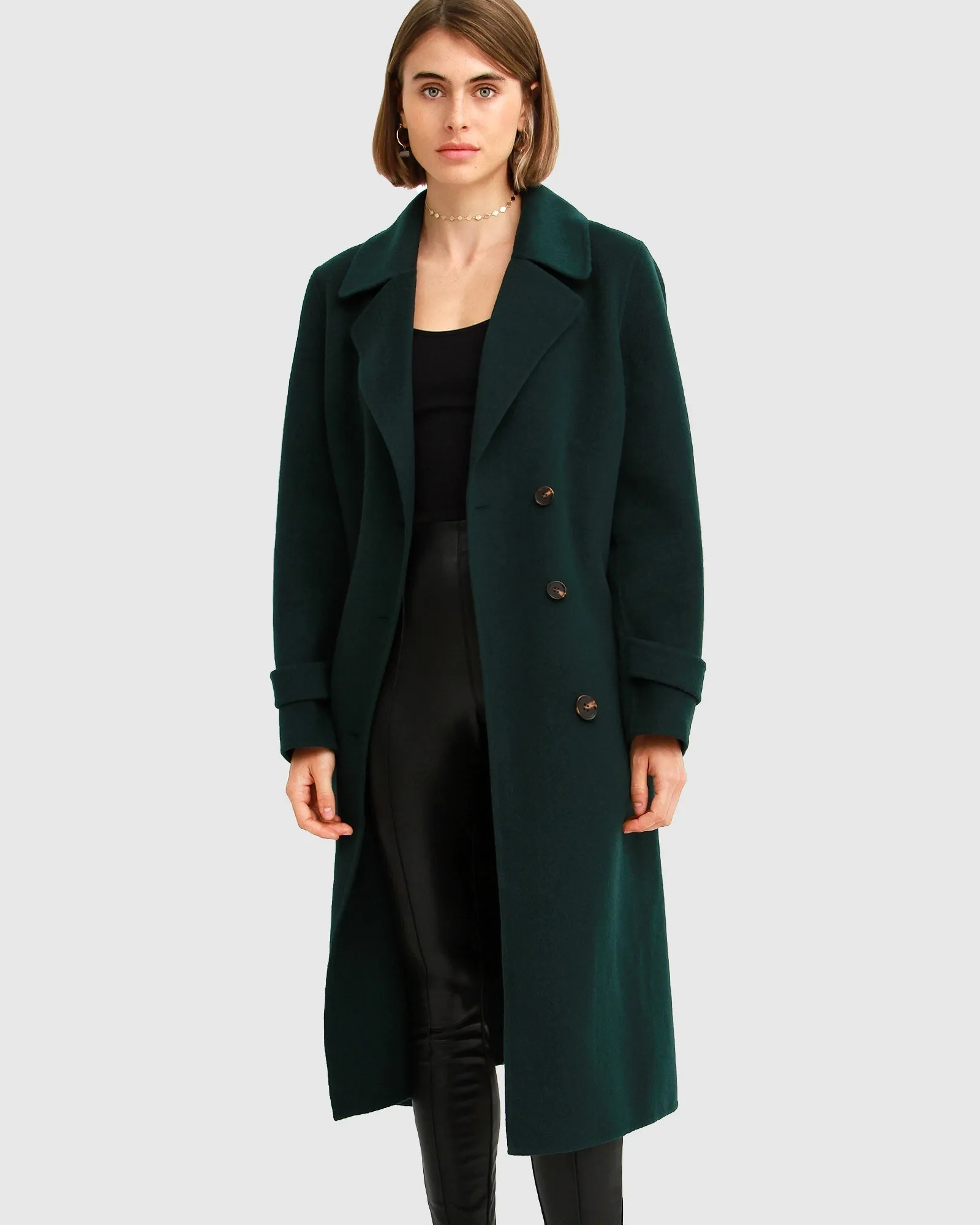 Front Runner Belted Coat - Dark Green