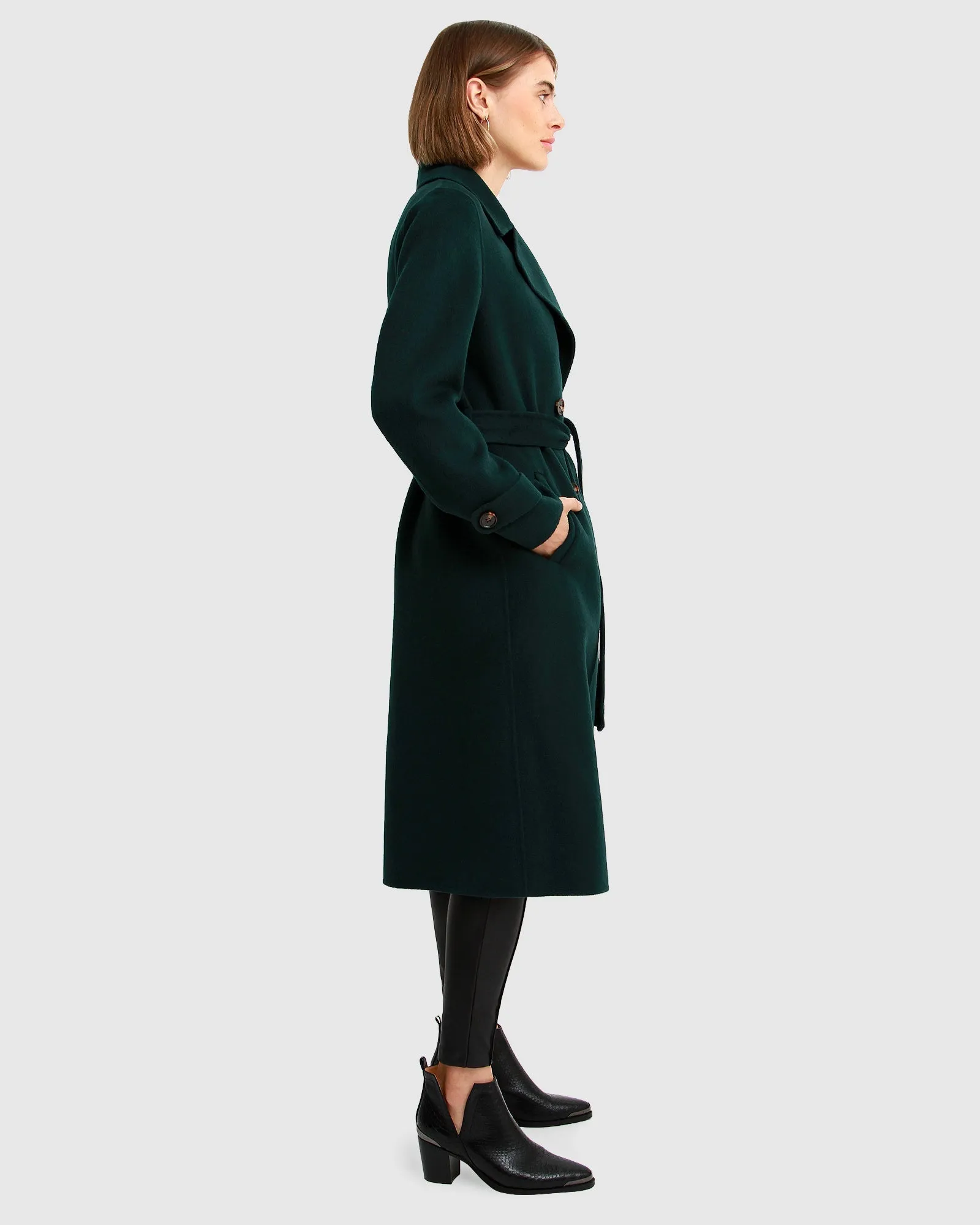 Front Runner Belted Coat - Dark Green