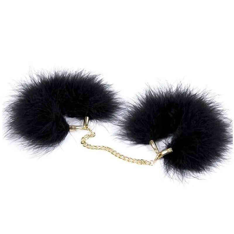 Fuzzy Black Cuffs