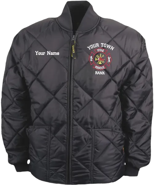 Game Sportswear: "The Bravest" Diamond Quilt Jacket - Deluxe Embroidery Package