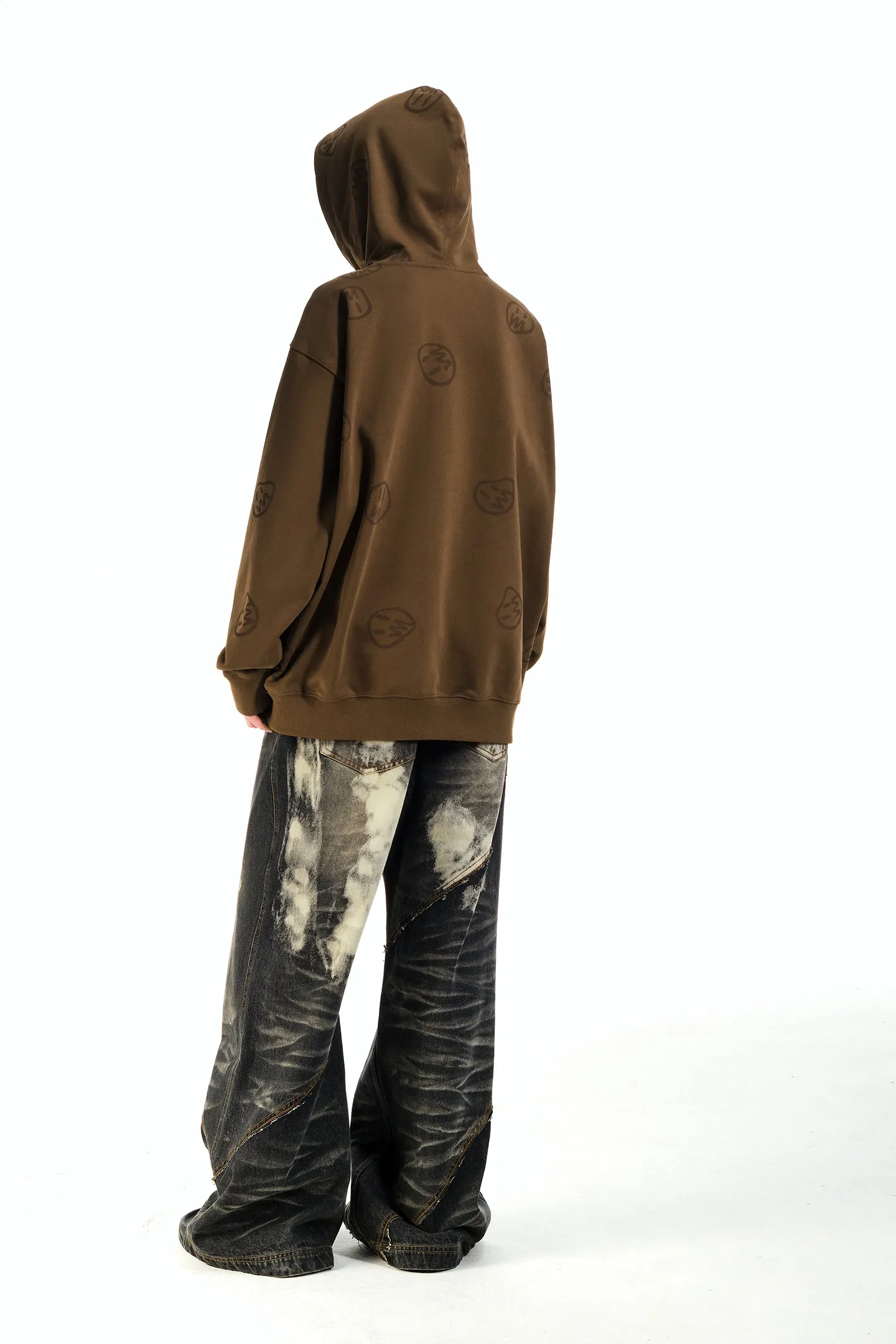 Ghost Face Hoodie-Brown