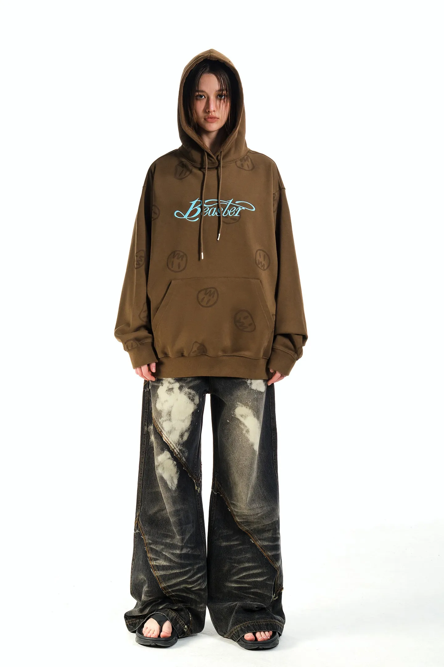 Ghost Face Hoodie-Brown