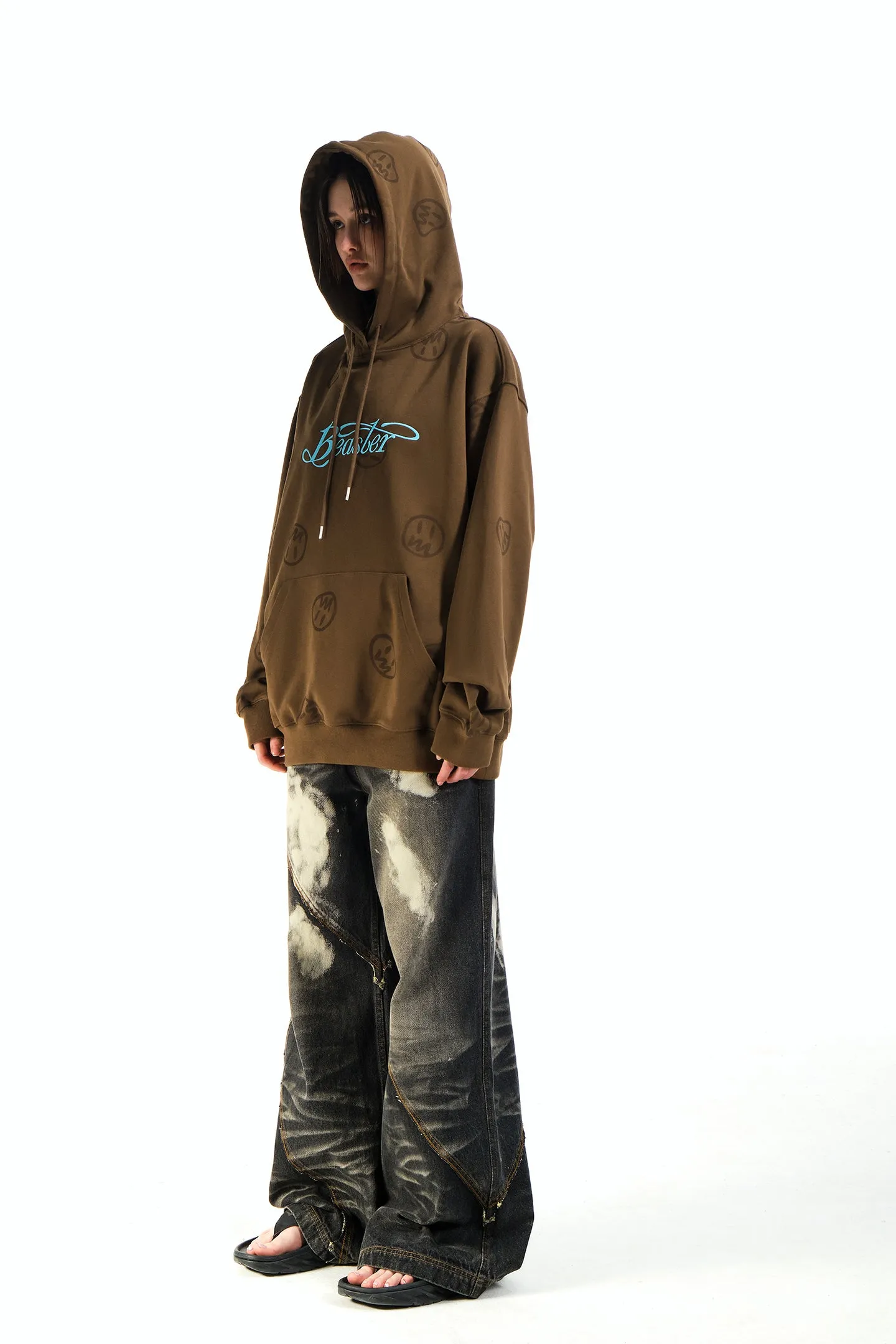 Ghost Face Hoodie-Brown