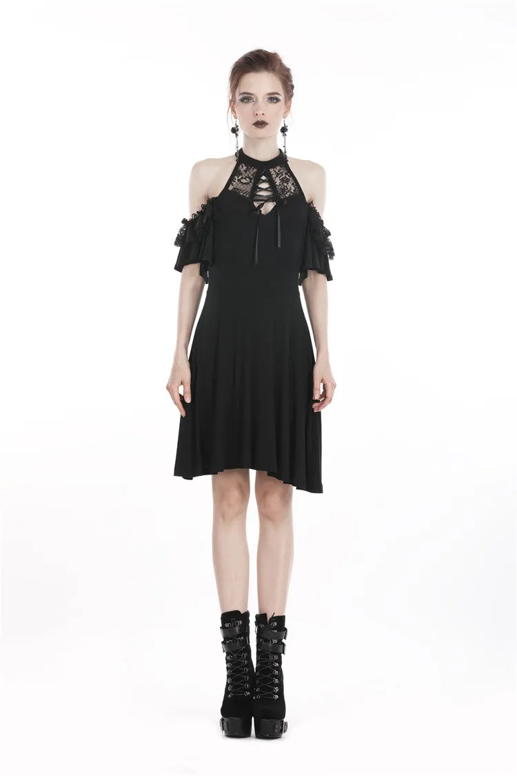 Gothic lady lacey lace up chest dress DW299