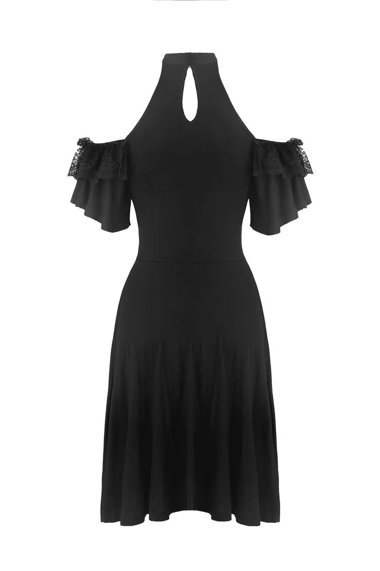 Gothic lady lacey lace up chest dress DW299