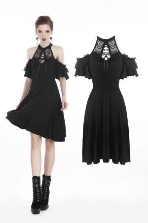 Gothic lady lacey lace up chest dress DW299