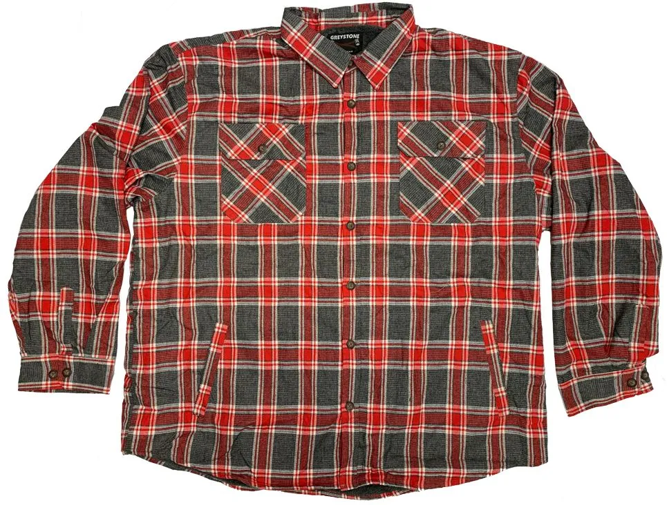 GREYSTONE Sherpa Lined Flannel Shirt Jac