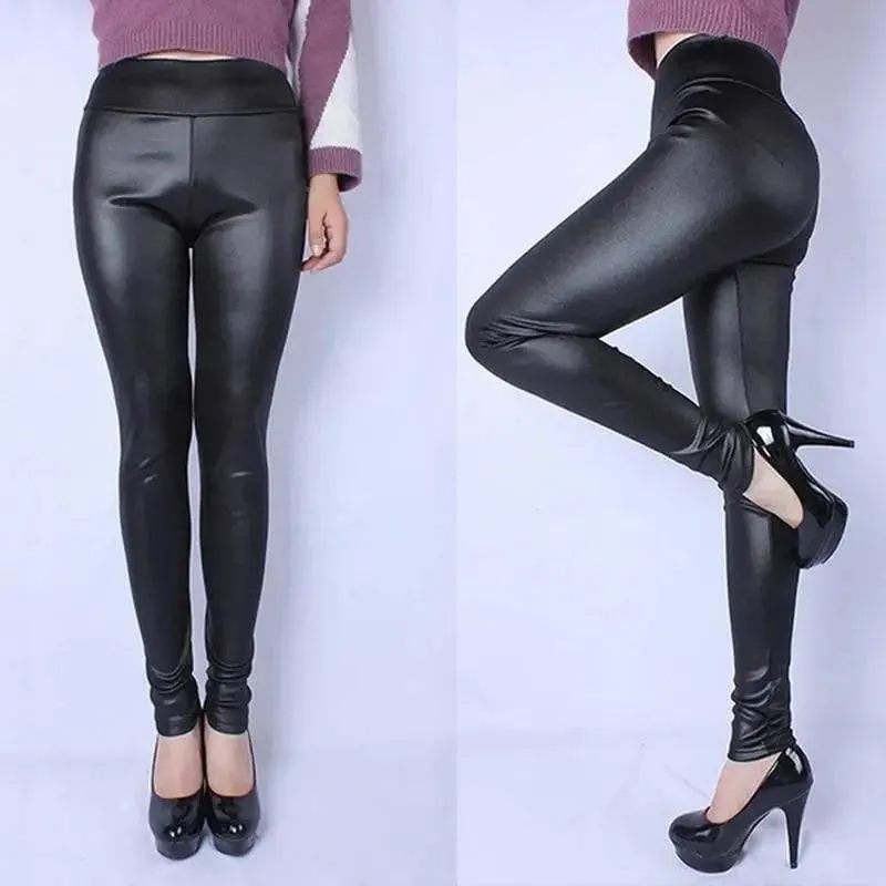 High Elastic Stretch PU Leather Pencil Pants for a Stylish Look