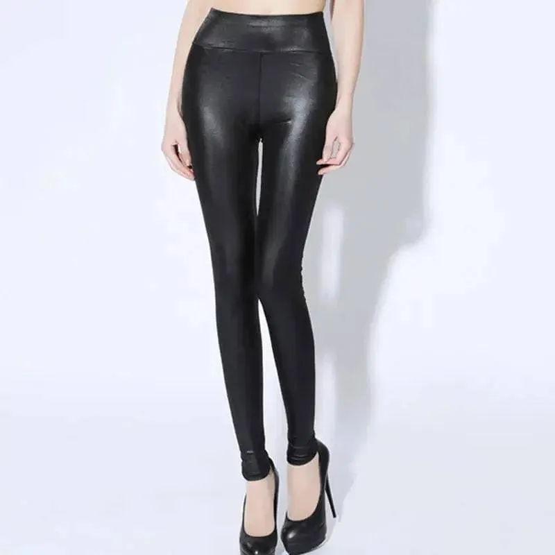 High Elastic Stretch PU Leather Pencil Pants for a Stylish Look