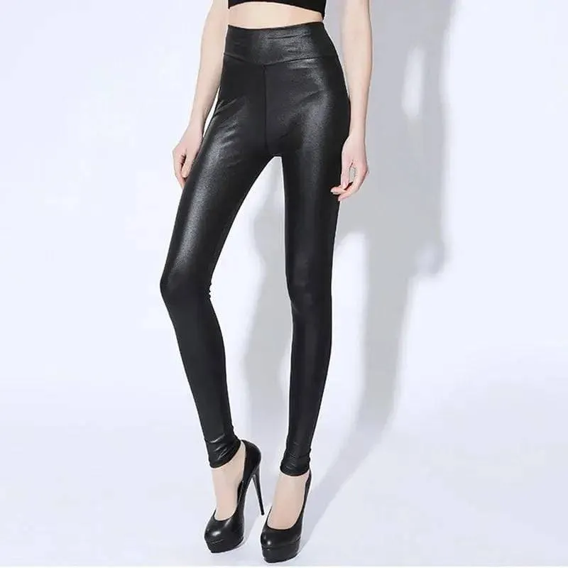 High Elastic Stretch PU Leather Pencil Pants for a Stylish Look