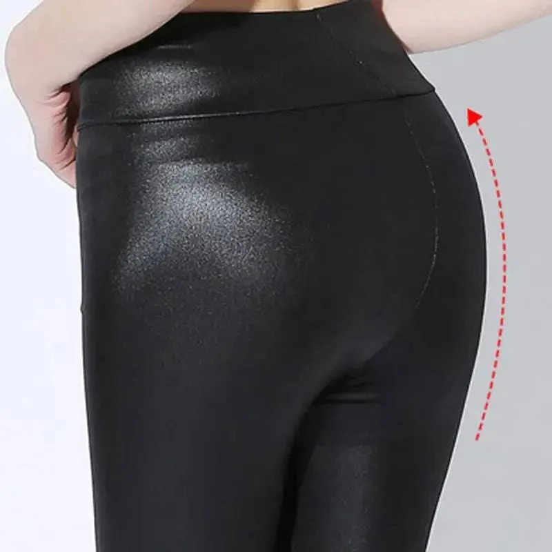 High Elastic Stretch PU Leather Pencil Pants for a Stylish Look