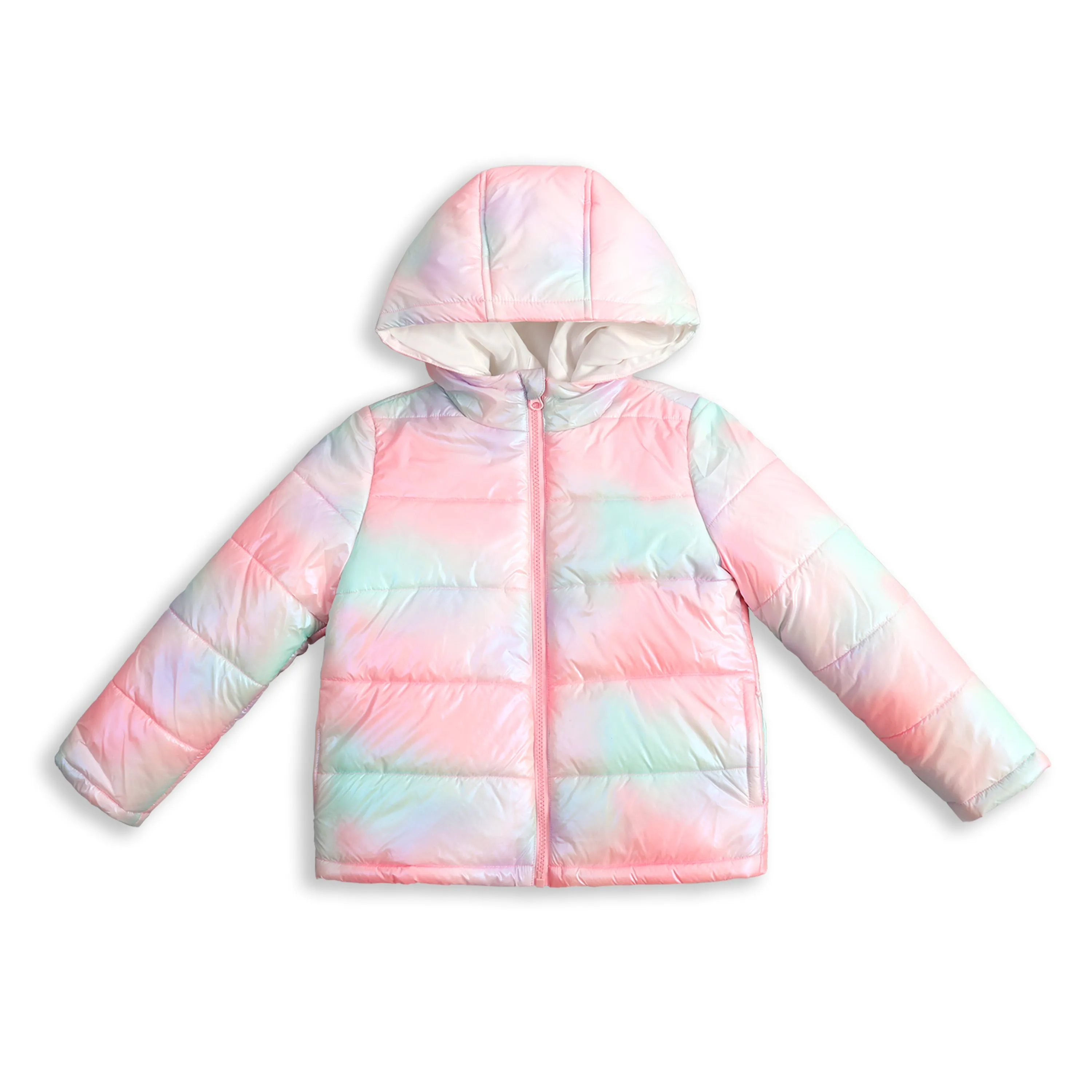 IKALI Girls Winter Puffer Jacket Lightweight Outwear Girls Colorful (3-12Y)