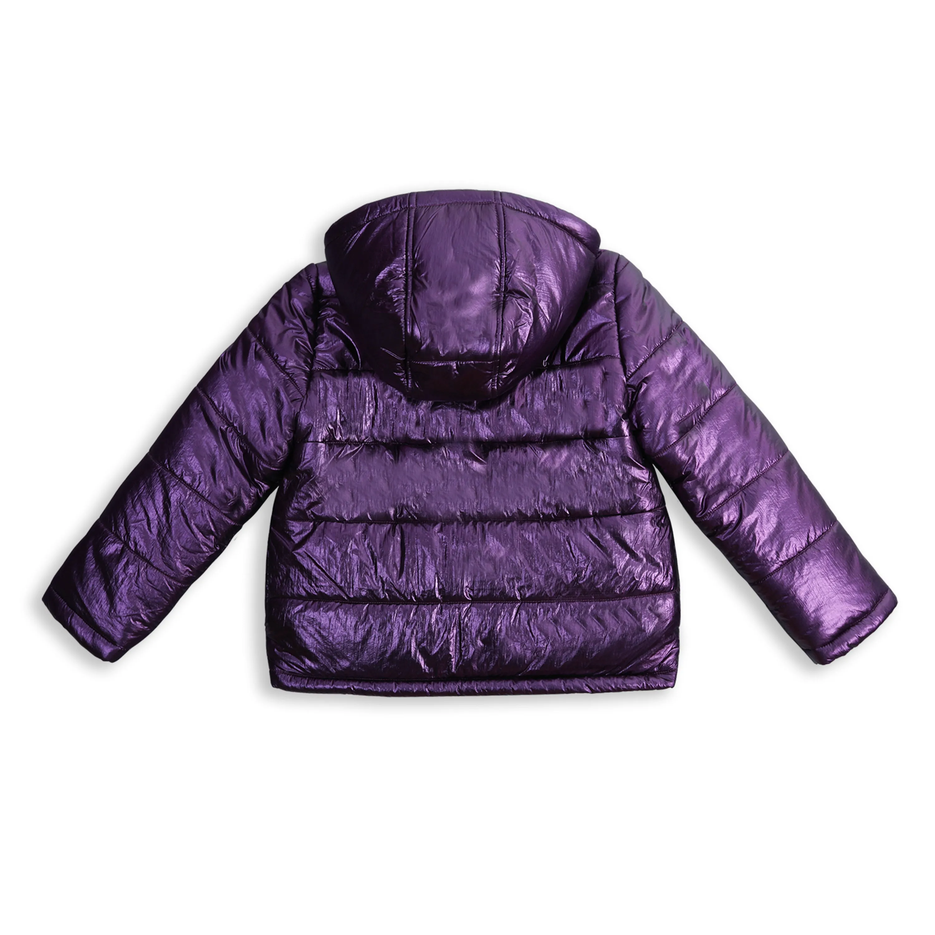 IKALI Girls Winter Puffer Jacket Lightweight Outwear Girls Purple (3-12Y)