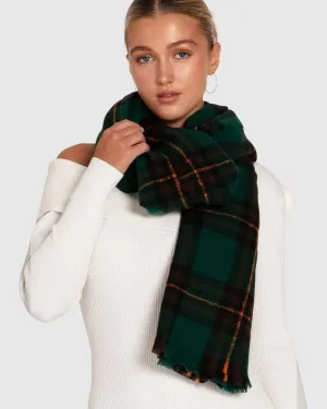 I'll Be Waiting Scarf - Green Plaid