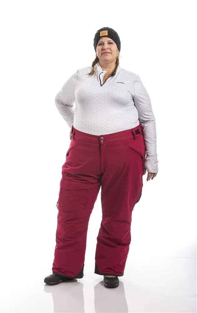 Insulated Plus Size Rider Pants | Wine