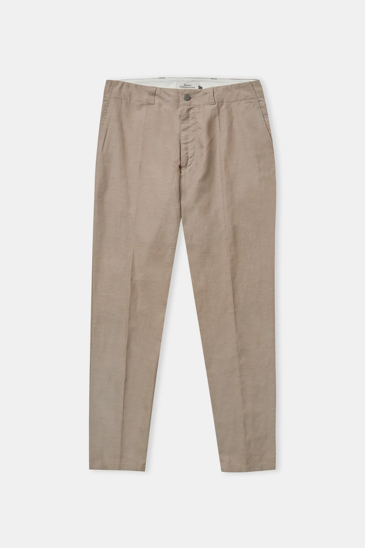 JOSTHA regular trousers - walnut linen