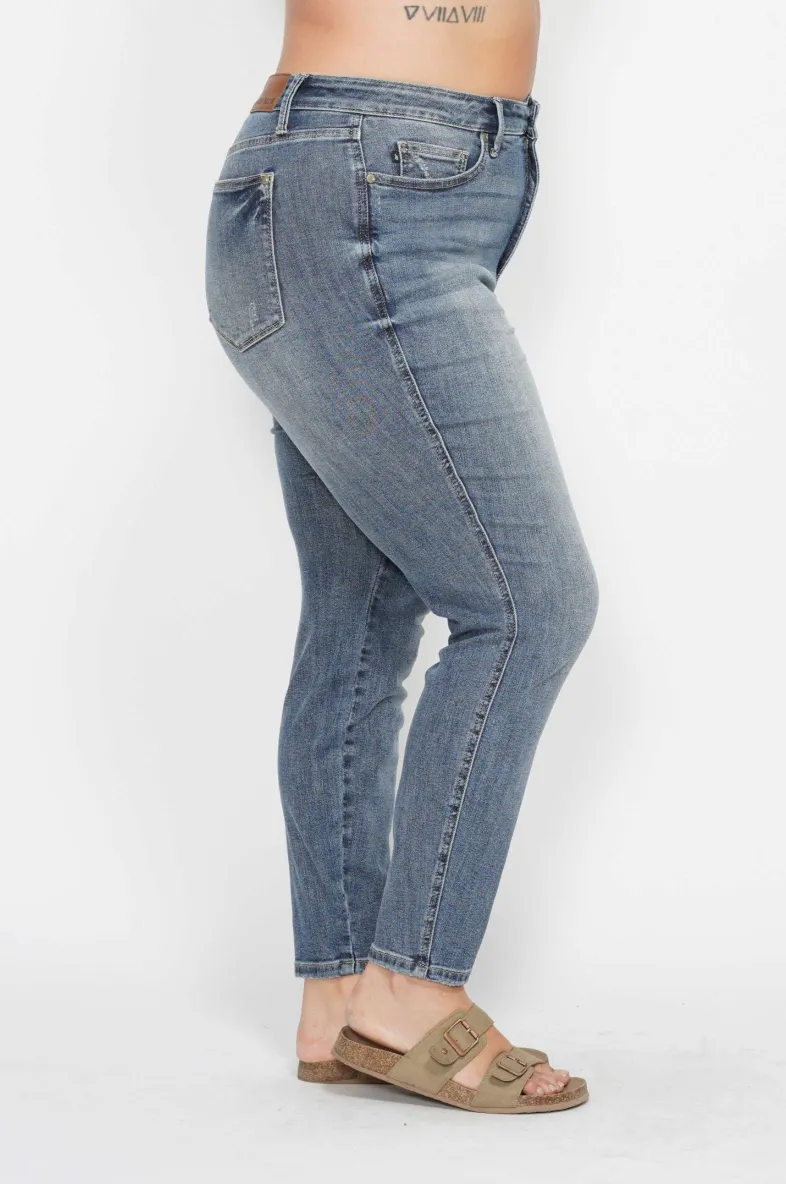 Judy Blue Contrast Wash Skinny Jeans