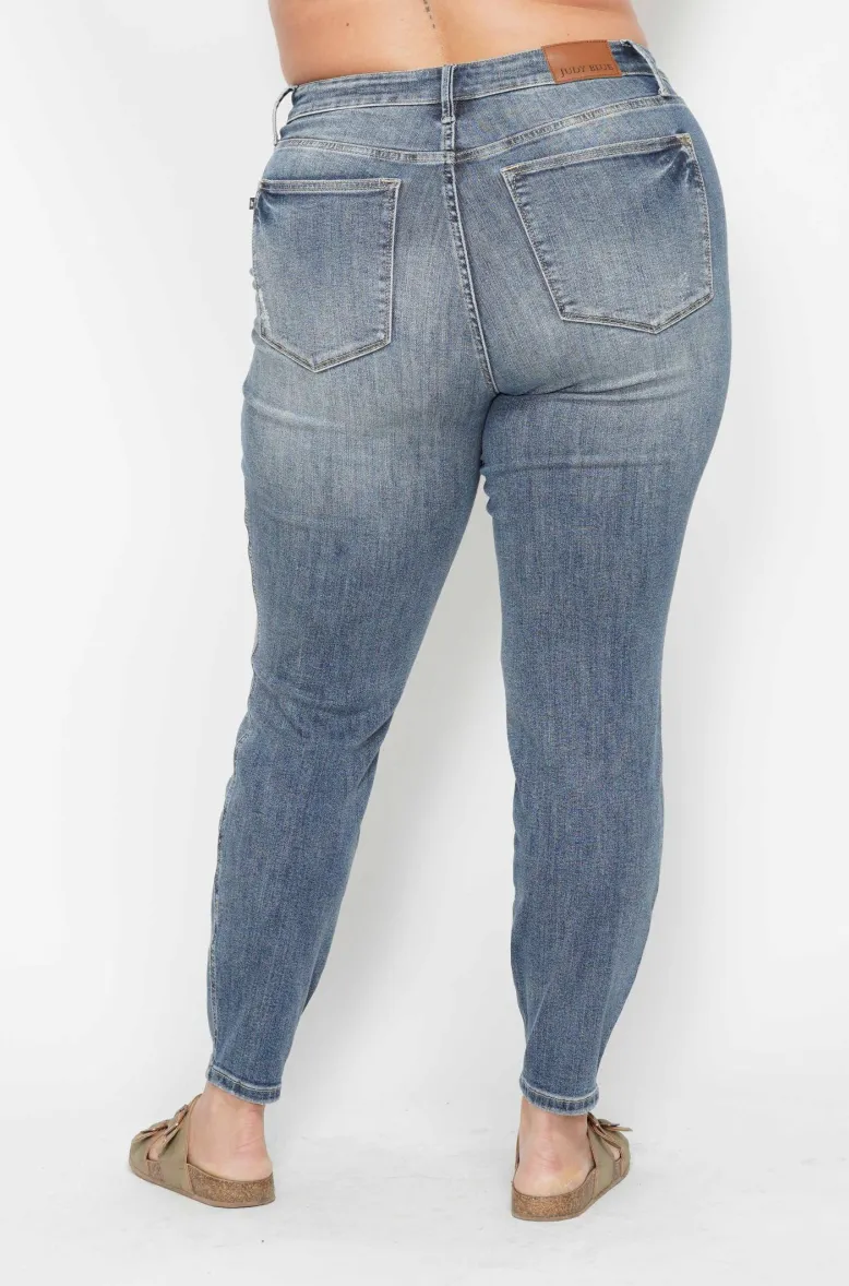 Judy Blue Contrast Wash Skinny Jeans