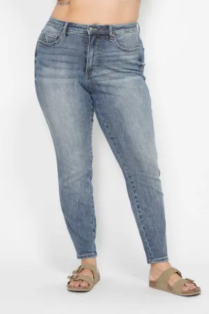 Judy Blue Contrast Wash Skinny Jeans