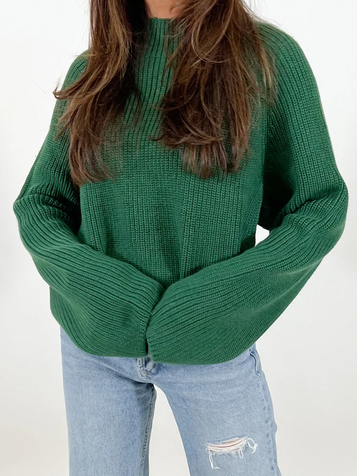 Keegan Chunky Knit Sweater | Green | FINAL SALE