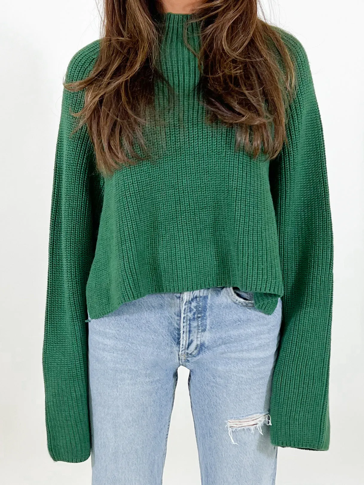 Keegan Chunky Knit Sweater | Green | FINAL SALE