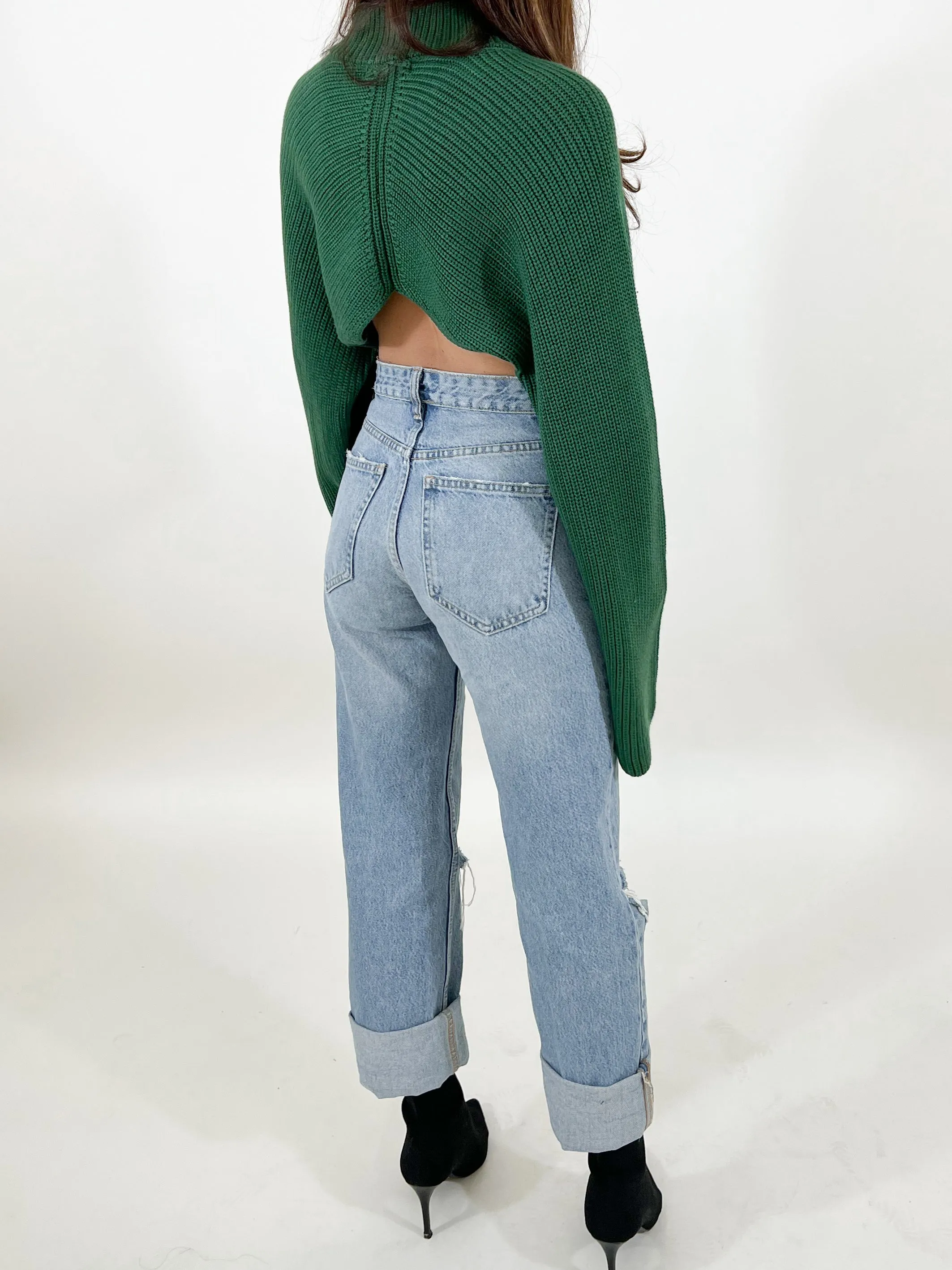 Keegan Chunky Knit Sweater | Green | FINAL SALE