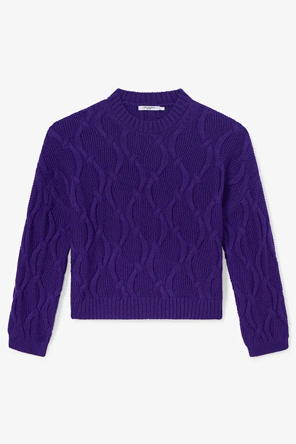 Kiki Sweater - Cable Knit :: Ube