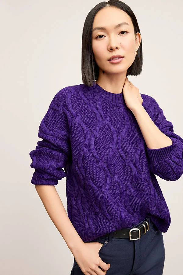 Kiki Sweater - Cable Knit :: Ube