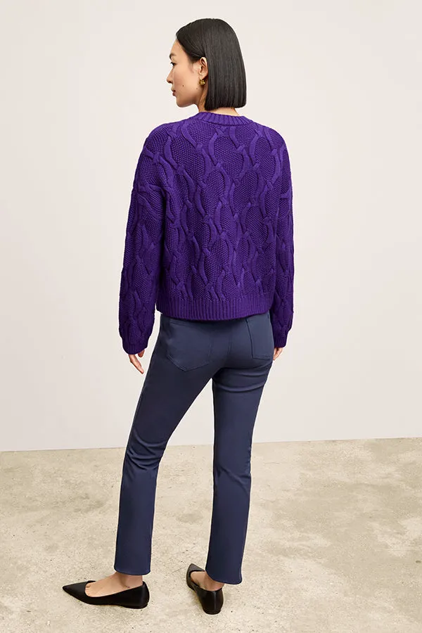 Kiki Sweater - Cable Knit :: Ube