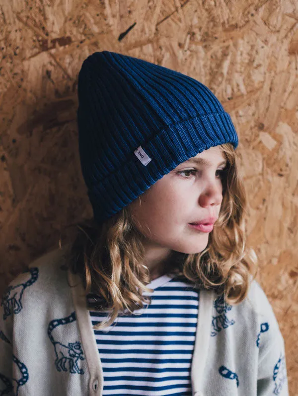 Knitted hat blue