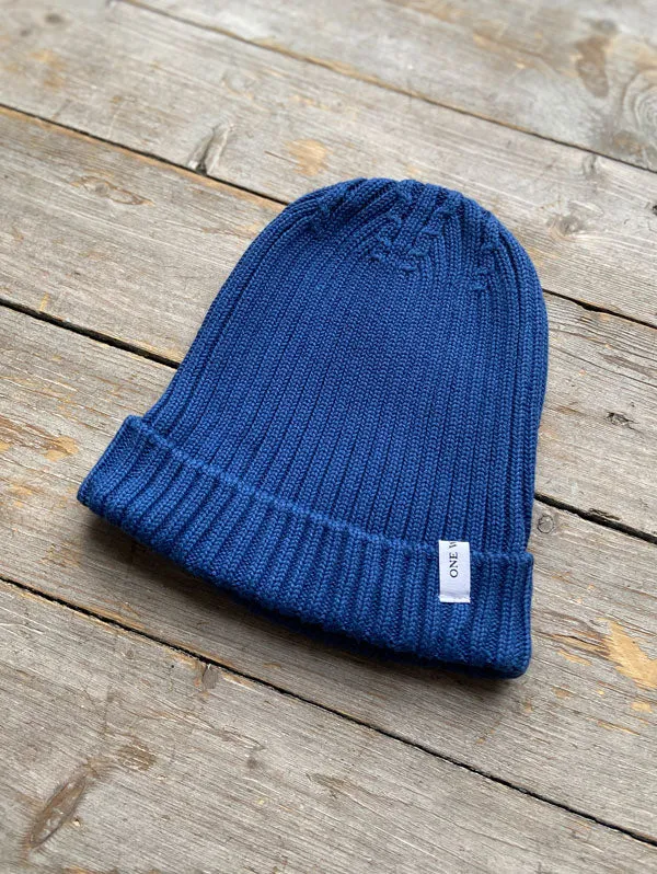 Knitted hat blue