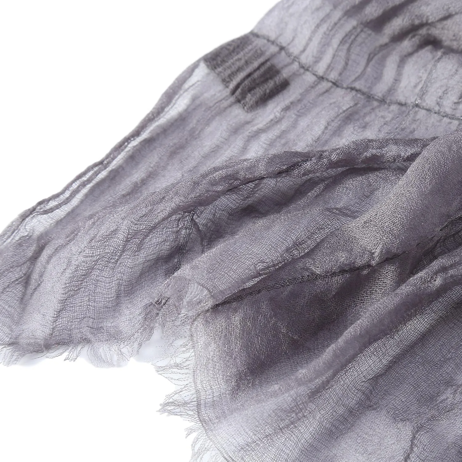 Luxurious Extra Wide 100% Cashmere Scarf & Wrap Gray Color Plaid Print CSH233